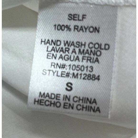 Andrée By Unit Floral Embroidered Tunic Top White Size Small - Picture 7 of 7